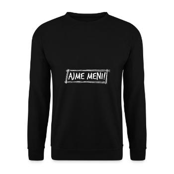 Ajme Meni Croatian Croatia - Unisex Sweatshirt - black - Front - Alina (178cm) & Michal (187cm)