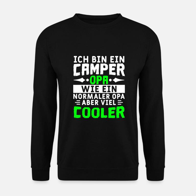 Ich bin ein Camper Opa - Unisex Pullover - Schwarz