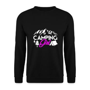 Camping Girl - Unisex Pullover - Schwarz - Vorne - Alina (178cm) & Michal (187cm)