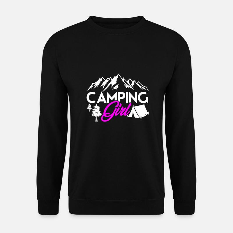 Fille de camping - Sweat-shirt Unisexe - noir