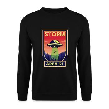 Storm Area 51 - Unisex Sweatshirt - black - Front - Alina (178cm) & Michal (187cm)