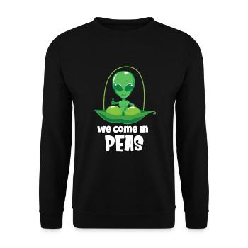 Alien Ufo Alien Aliens Area 51 - Unisex Sweatshirt - black - Front - Alina (178cm) & Michal (187cm)