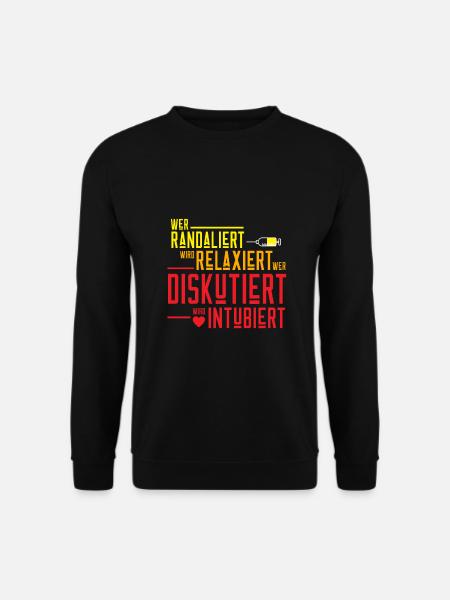 Lebenretten Herz Krankenschwester Geschenk - Unisex Pullover - Schwarz