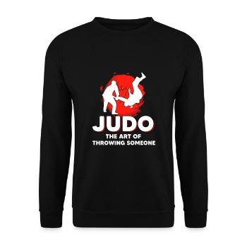 Judo - Unisex Sweatshirt - black - Front - Alina (178cm) & Michal (187cm)
