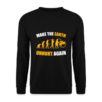 Earth Day - Climate Change - Unisex Sweatshirt - black - Front - Alina (178cm) & Michal (187cm)
