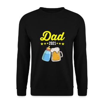 Zukunfts Dad 2021 - Unisex Pullover - Schwarz - Vorne - Alina (178cm) & Michal (187cm)