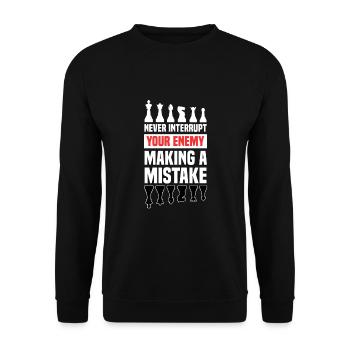 Chess - Unisex Sweatshirt - black - Front - Alina (178cm) & Michal (187cm)
