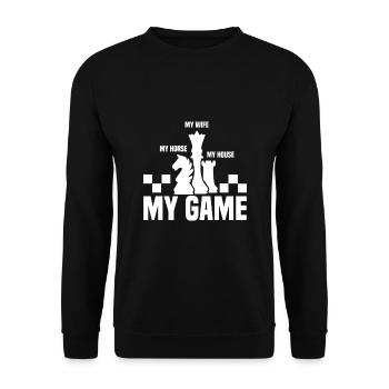 Chess - Unisex Sweatshirt - black - Front - Alina (178cm) & Michal (187cm)