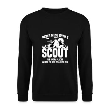 scout - Sweat-shirt Unisexe - noir - Devant - Alina (178cm) & Michal (187cm)
