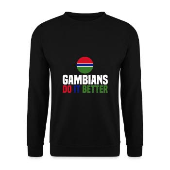 Gambie - Sweat-shirt Unisexe - noir - Devant - Alina (178cm) & Michal (187cm)