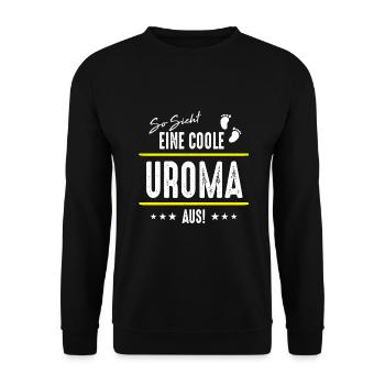 Uroma - Unisex Pullover - Schwarz - Vorne - Alina (178cm) & Michal (187cm)