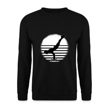 Calisthenics Appareils Calisthenics Park Cadeau - Sweat-shirt Unisexe - noir - Devant - Alina (178cm) & Michal (187cm)