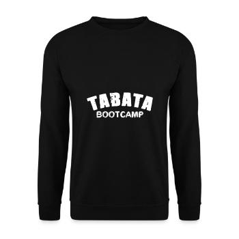 Tabata Fitness Bootcamp Intervalltraining 4 min - Unisex Pullover - Schwarz - Vorne - Alina (178cm) & Michal (187cm)