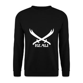 Zülfikar Hz.Ali Alevi Imam Ali Alevilik - Unisex Sweatshirt - black - Front - Alina (178cm) & Michal (187cm)