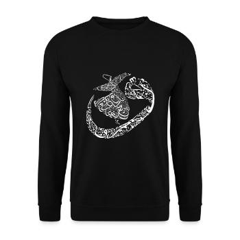 Rumi Mevlana Dervis Turkey Sufi Sufism Dervishes - Unisex Sweatshirt - black - Front - Alina (178cm) & Michal (187cm)