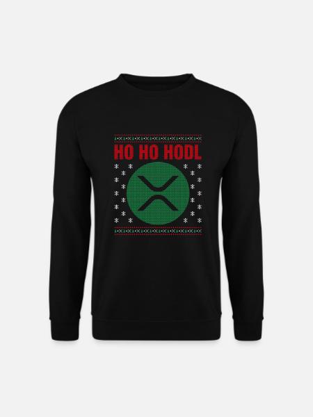 Ho Ho Hodl XRP I Ugly Christmas Xmas Ripple - Unisex Sweatshirt - black