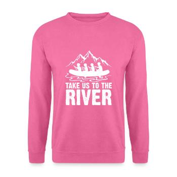 Excursions sur la rivière Rafting Tour aventure de sports nautiques - Sweat-shirt Unisexe - rose - Devant