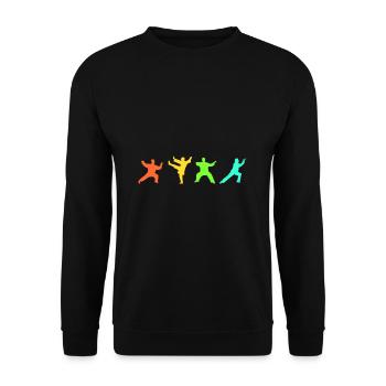 Tai Chi Movements Qi Tai Chi Chuan Gift - Unisex Sweatshirt - black - Front - Alina (178cm) & Michal (187cm)