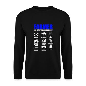 Agriculteur fermier agriculteur agriculteur tracteur ferme étable - Sweat-shirt Unisexe - noir - Devant - Alina (178cm) & Michal (187cm)