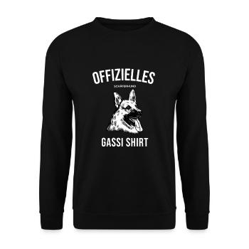 Lustiges Deutscher Schäferhund Offizielles Gassi H - Unisex Pullover - Schwarz - Vorne - Alina (178cm) & Michal (187cm)