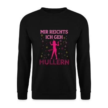 Lustiges Hula Hullern Sport Fitness Kleidung - Unisex Pullover - Schwarz - Vorne - Alina (178cm) & Michal (187cm)