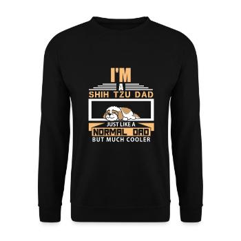 Coolster Shih Tzu Papa du monde Shih Tzu Amour Papa - Sweat-shirt Unisexe - noir - Devant - Alina (178cm) & Michal (187cm)