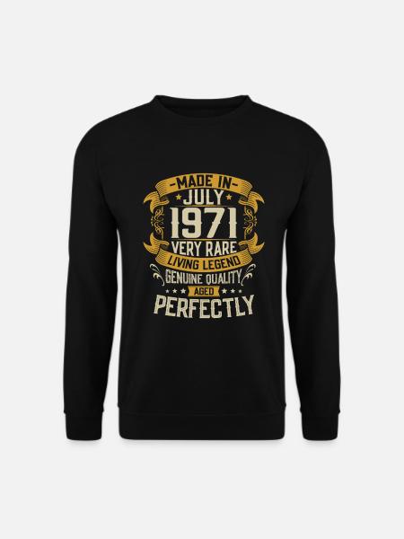 Jahrgang Juli 1971 geboren Legenden Geburtstag - Unisex Pullover - Schwarz