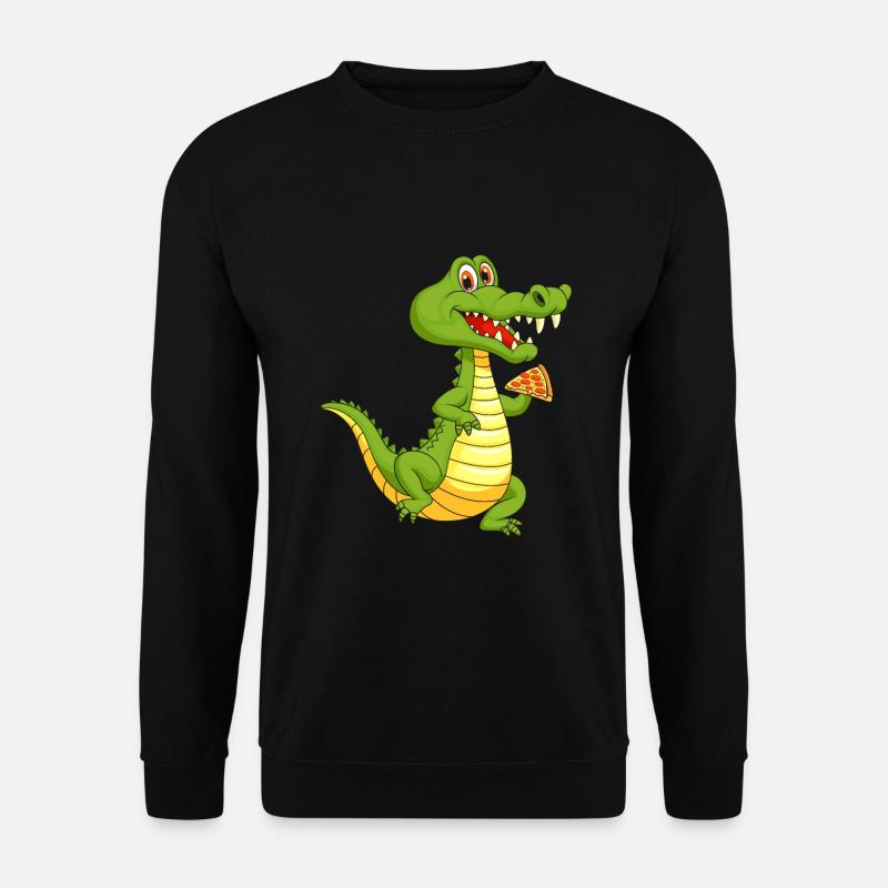 Amateurs de pizza Crocodile Alligator - Sweat-shirt Unisexe - noir