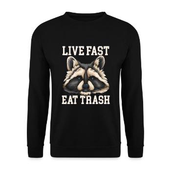 Raccoon Raccoons animal marsupial - Unisex Sweatshirt - black - Front - Alina (178cm) & Michal (187cm)