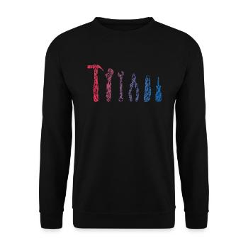 Werkzeug Kritzelei Handwerker Heimwerker - Unisex Pullover - Schwarz - Vorne - Alina (178cm) & Michal (187cm)
