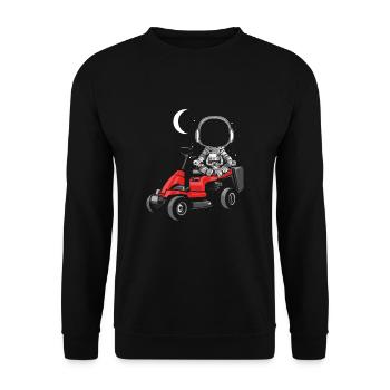 Jardinier Tondeuse à gazon Tracteur Jardin Papa - Sweat-shirt Unisexe - noir - Devant - Alina (178cm) & Michal (187cm)