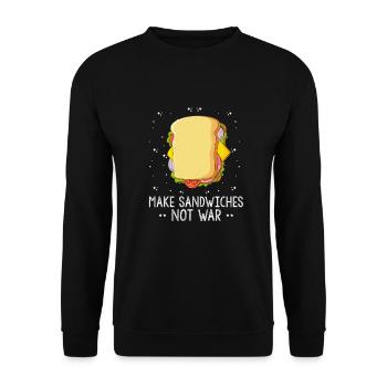 Sandwich Macher Grillen Papa BBQ Sandwich - Unisex Pullover - Schwarz - Vorne - Alina (178cm) & Michal (187cm)
