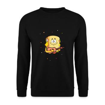 Guitariste Guitare Sandwich Musicien Guitare Essen - Sweat-shirt Unisexe - noir - Devant - Alina (178cm) & Michal (187cm)
