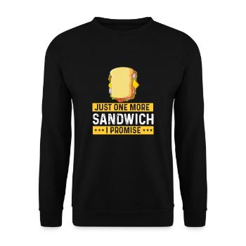 Sandwich Lover Cheese Fast Food Food Food - Unisex Sweatshirt - black - Front - Alina (178cm) & Michal (187cm)