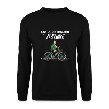 Schildkröten Und Fahrräder Fahrrad Meeresbiologe - Unisex Pullover - Schwarz - Vorne - Alina (178cm) & Michal (187cm)