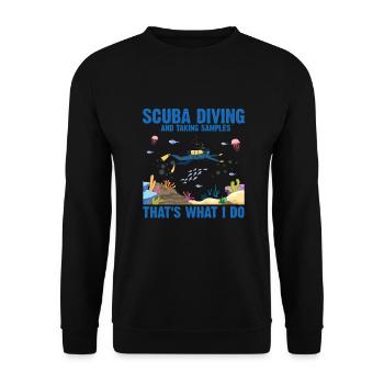 Diving Diver Marine Biologist Marine Biology Ocean - Unisex Sweatshirt - black - Front - Alina (178cm) & Michal (187cm)