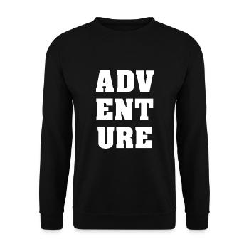 Adventure - Unisex Pullover - Schwarz - Vorne - Alina (178cm) & Michal (187cm)