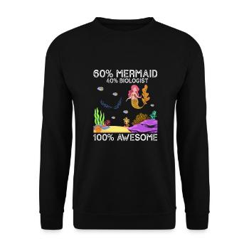 Mermaid Marine Biology Biology Ocean Sea - Unisex Sweatshirt - black - Front - Alina (178cm) & Michal (187cm)