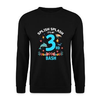 Marine Biology Birthday Party Birthday 3 Three - Unisex Sweatshirt - black - Front - Alina (178cm) & Michal (187cm)