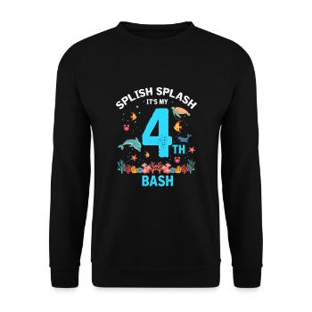 Marine Biology Birthday Party Birthday 4 Four - Unisex Sweatshirt - black - Front - Alina (178cm) & Michal (187cm)