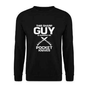 Knife Collector Designs Messerfan Knife Maker - Unisex Sweatshirt - black - Front - Alina (178cm) & Michal (187cm)