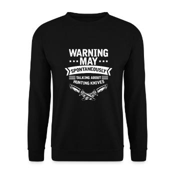 Talk spontaneously about hunting knife knife collector - Unisex Sweatshirt - black - Front - Alina (178cm) & Michal (187cm)