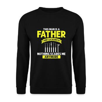 Lockpicking Expert Déverrouillage Service Lock Papa - Sweat-shirt Unisexe - noir - Devant - Alina (178cm) & Michal (187cm)