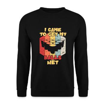 I came to get my Balls wet / Bierpong - Unisex Pullover - Schwarz - Vorne - Alina (178cm) & Michal (187cm)