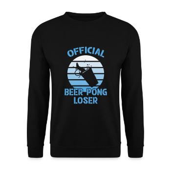 Officiel Beer Pong Loser / Bierpong - Sweat-shirt Unisexe - noir - Devant - Alina (178cm) & Michal (187cm)