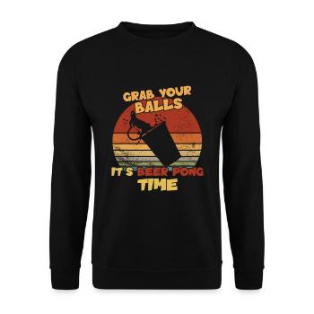 Prenez vos balles - C’est l’heure du Beer Pong Beer pong - Sweat-shirt Unisexe - noir - Devant - Alina (178cm) & Michal (187cm)