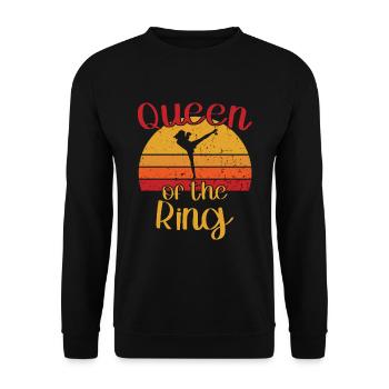 Queen of the Ring / Kickboxen - Unisex Pullover - Schwarz - Vorne - Alina (178cm) & Michal (187cm)