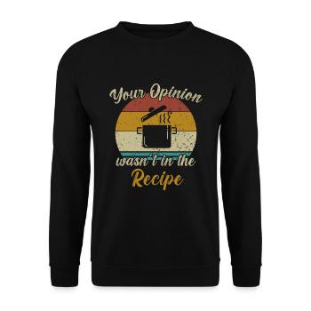 Votre avis n’était pas dans la recette / Cuisine - Sweat-shirt Unisexe - noir - Devant - Alina (178cm) & Michal (187cm)