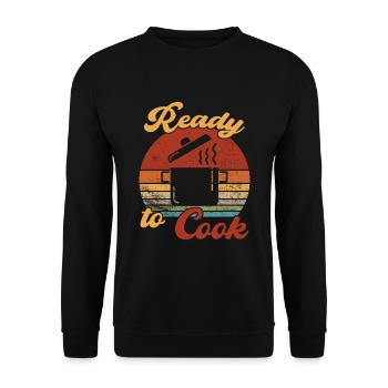 Ready to Cook / Kochen - Unisex Sweatshirt - black - Front - Alina (178cm) & Michal (187cm)