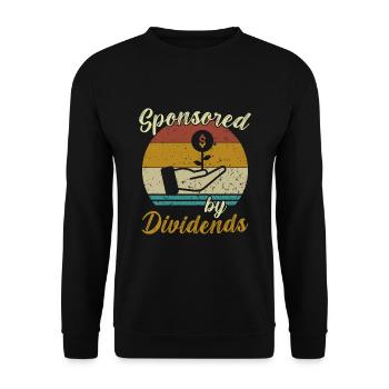 Sponsored by Dividends / Shares - Unisex Sweatshirt - black - Front - Alina (178cm) & Michal (187cm)